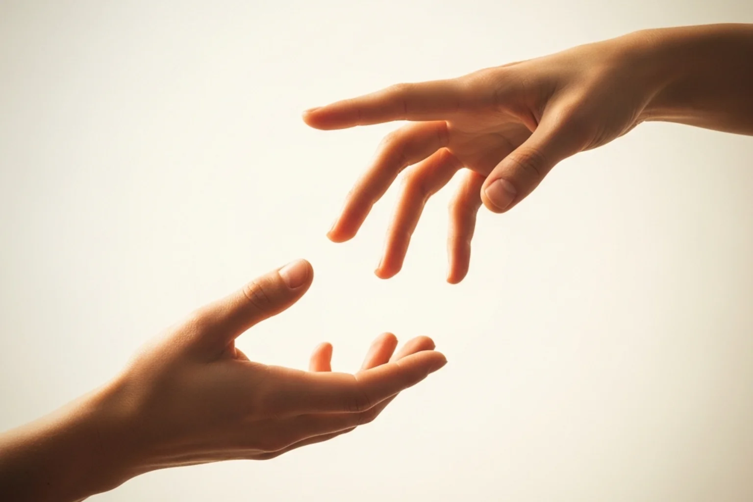 Helfende Hände symbolisieren Unterstützung und Beratung